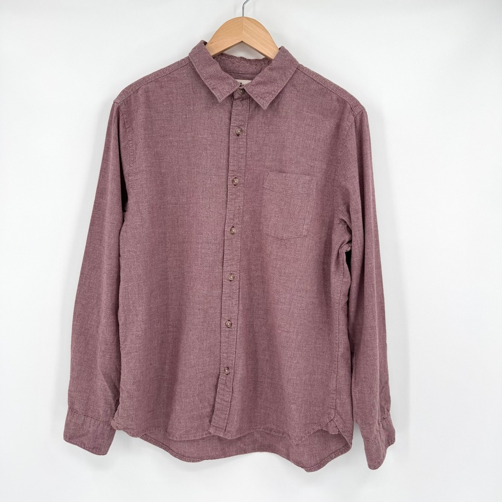 Urban Pipeline Mens XL Burgundy Heather Cotton Long Sleeve Button‎ Down Shirt